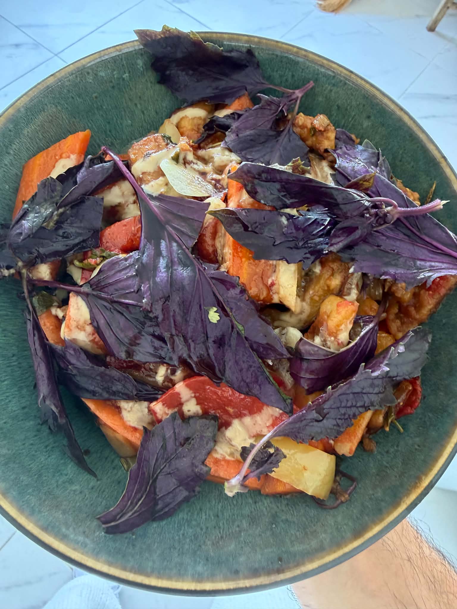 Smoked salad dish at ROKA NATURALS